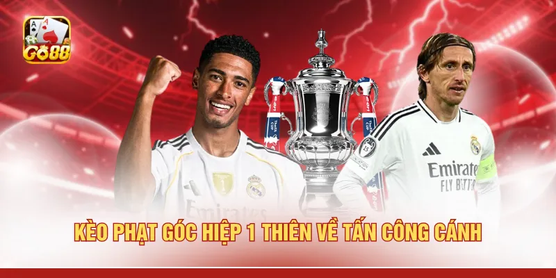Kèo phạt góc hiệp 1 thiên về tấn công cánh 
