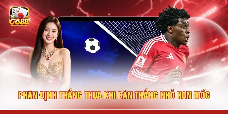 Phân định thắng thua khi bàn thắng nhỏ hơn mốc