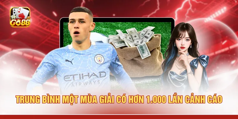 Trung bình một mùa giải có hơn 1.000 lần cảnh cáo
